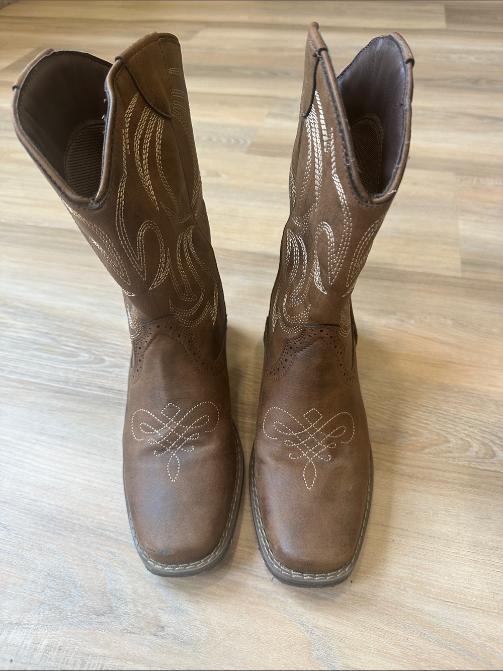 Girls Brown Western Cowboy Boots